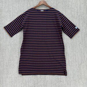 Orcival Shift Dress Womens Pullover 3/4 Sleeve Striped Pockets Navy One Size